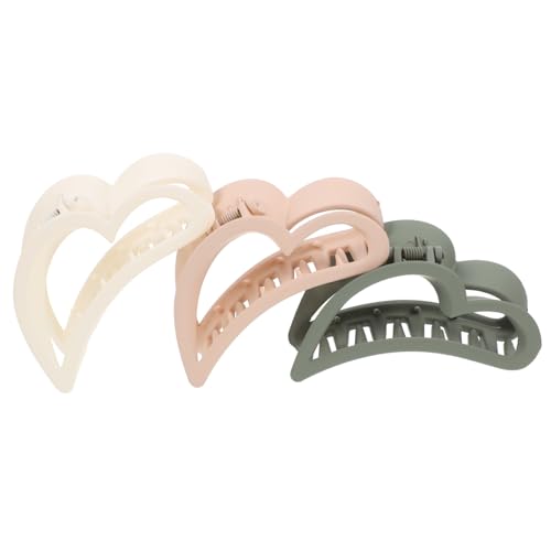 HEATSHAKING 3 Stück Große Haarklammer Teilig Herzförmige Krallenclips Damen Haarspangen Haarschmuck Vielseitig für Dickes Dünnes Haar Party Hochzeit Alltag von HEATSHAKING