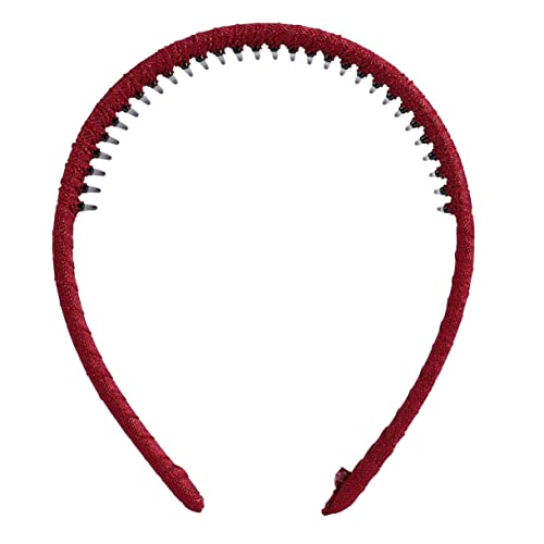 HEATSHAKING 3 Stück Teiliges Damen Haarschmuck mit Rutschfestem Zähnen Haarreifen in Beige Schwarz und Weinrot für Sicheren Schonend zu Haar und Kopfhaut Vielseitig für Alltag und Styling von HEATSHAKING