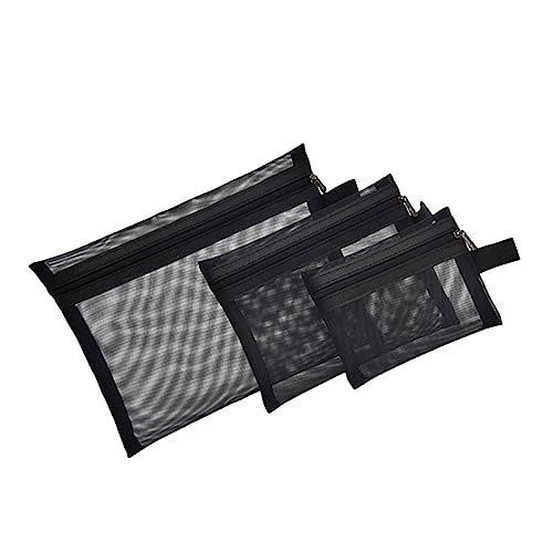 HEATSHAKING 3 Stück Teiliges Transparentes Mesh Kosmetiktaschen Tragbare Multifunktionale Kulturbeutel für Reisen Leichte Make Up Organizer mit Stabilem Reißverschluss für Kosmetik und von HEATSHAKING