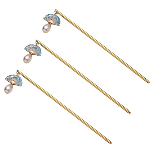 HEATSHAKING 3 Stück Teiliges Vintage Haarnadel für Damen Eleganter Haarknoten Stick aus Langlebigem Metall für Hochsteckfrisuren und Kreative Styles für Lange Haare von HEATSHAKING