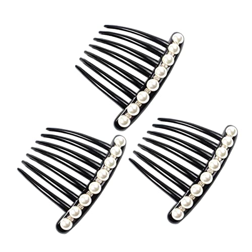 HEATSHAKING 3stücke Perlen-haarkämme Mit Kristallen Rutschfeste Haarnadel Mode Haarschmuck Für Frauen Und Mädchen Elegante Kopfschmuck Für Hochzeiten Und Anlässe von HEATSHAKING