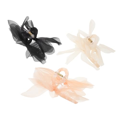 HEATSHAKING 3stücke Schleifen-haarklammer Mit Haifischmotiv Kleine Haarklammern Für Damen Rutschfeste Krallen Aus Leichtem Material Zum Stylen Im Sommer Für Stilvolle Alltags-looks von HEATSHAKING