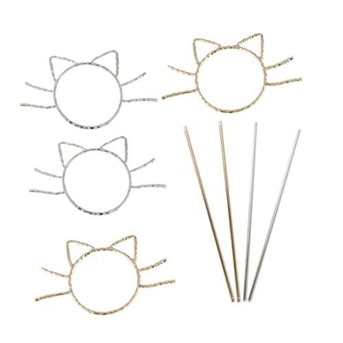 HEATSHAKING 4 Haarnadelstäbe: Einzigartige Katzenhaarnadel Für Mädchen Und Frauen, Haargabelnadel Aus Legierung – Dekorative Und Süße Katzenhaarnadel-clips Für Dutt Und Pferdeschwanz-styling von HEATSHAKING