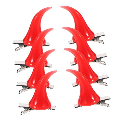 HEATSHAKING 4 Paar Dämonenhorn Haarnadel Gothic Halloween Damen Teufelskostüm Teufelskostüm Zubehör Hexenfrauenhörner Haarspange Königin Teufelshörner Kostümhörner Kuh Ochsenhorn HEATSHAKING 4 Paar Dämonenhorn Haarnadel Gothic Halloween Damen Teufelskostüm Teufelskostüm Zubehör Hexenfrauenhörner Haarspange Königin Teufelshörner Kostümhörner Kuh Ochsenhorn von HEATSHAKING