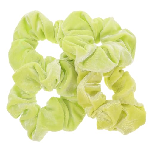 HEATSHAKING 4 Stück Fluoreszierende Haargummis Elastische Schonende Ponytail Halter für Frauen und Mädchen Minimalistisches Design Vielseitig Tragbar als Armband für Alltag Hochzeit von HEATSHAKING