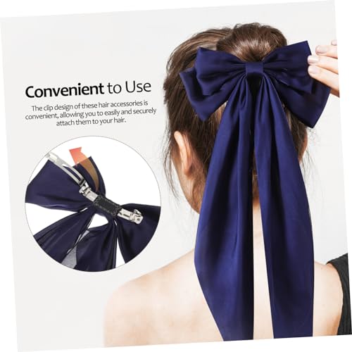 HEATSHAKING 4 Stück Große Haarklammern mit Schleife in Rosa für Damen und Mädchen Stabile Haarschleifen Haarklammern für Dickes Haar Vielseitige Haarschmuck Clips für Zöpfe und Pferdeschwanz von HEATSHAKING