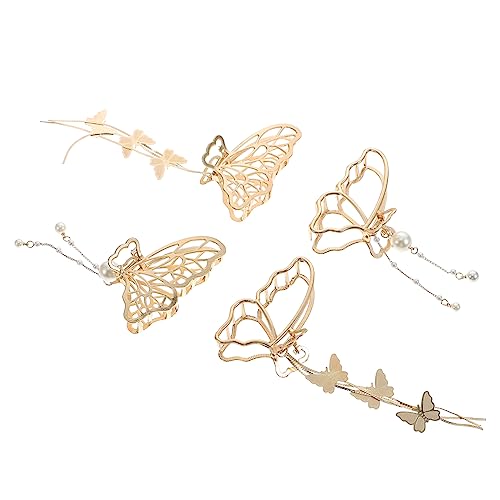 HEATSHAKING 4 Stück Haarklammern mit Schmetterlingsdesign Rutschfeste Krallen Haarclips für Damen für Alltag Partys und Besondere Anlässe Vielseitiges Haarschmuck von HEATSHAKING