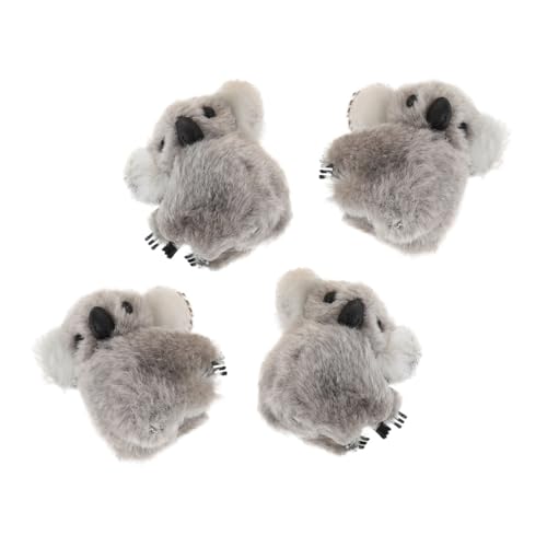 HEATSHAKING 4 Stück Plüsch Koala Haarklammern Haarspangen Niedliche Tierhaarclips Bunte Haaraccessoires Für Mädchen Charmante Haarschmuck Sicher Und Komfortabel von HEATSHAKING