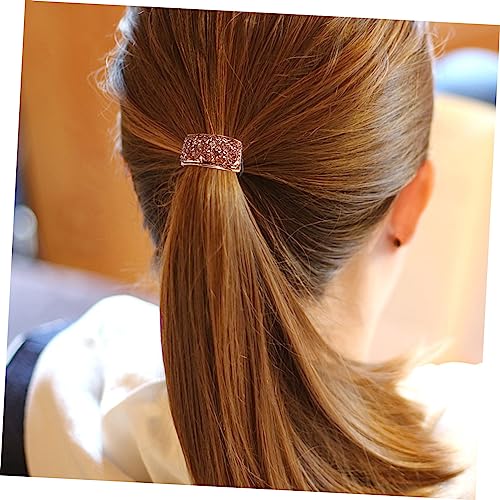 HEATSHAKING 4 Stück Teiliges Haargummi mit Funkelndem Strass Pferdeschwanzhalter Elastisch und Langlebig Haarbänder für Damen und Mädchen Farben für Alltag und Festlichkeiten von HEATSHAKING