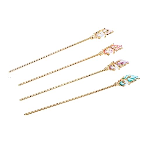 HEATSHAKING 4 Stück Teiliges Retro Haarnadeln aus Legierung Vintage Haarstab Haarschmuck Chinesische Haarnadeln im Hanfu Stil Eleganter Haarschmuck für Damen Passend für Hochzeit Party und von HEATSHAKING