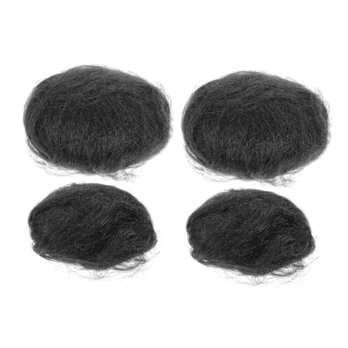 HEATSHAKING 4-teilige Haarverlängerung: Hochsteckfrisur, Donut, Chignon, Synthetischer Falscher Ballett-dutt, Pferdeschwanz-verlängerung, Donut-perücken-zubehör Für Frauen, Mädchen Und Damen von HEATSHAKING