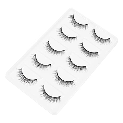 HEATSHAKING 5 Paar Dicke Falsche Wimpernverlängerung Dichte Flauschige Wimpern für Frauen Mädchen Wiederverwendbare Faserwimpern für Make Up Partys von HEATSHAKING