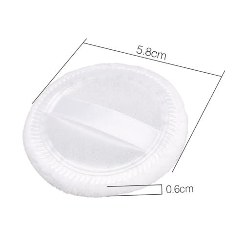 HEATSHAKING 5 Stück Teiliges Baumwoll Puderquasten Weiß Weiche Lose Puderquaste für Foundation Sanft zur Haut Gleichmäßige Make Up Anwendung für Zuhause Salon und Reise von HEATSHAKING