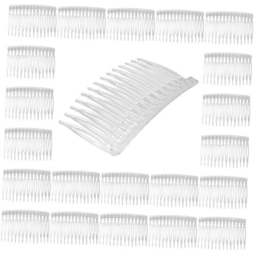 HEATSHAKING 50 Stück Transparenter Haarkämme Zähne Leichter Einsteckkamm Haarschmuck für Damen Hochzeit Braut Frisuren Zubehör Vielseitig Verwendbar von HEATSHAKING