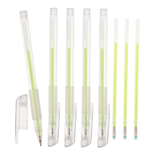 HEATSHAKING 5stücke Weißer Augenbrauenstift Augenbrauen-gelstift Hautmarkierungsstift Augenbrauen-mapping-tool Mit Grünen Tintennachfüllungen Fluoreszierender Grüner Stift Für von HEATSHAKING