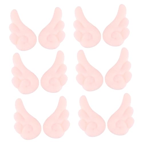 HEATSHAKING 6 Paare Plüsch Flügel Haarklammern Haarspangen für Mädchen Süße Cartoon Haarclips mit Gutem Halt Zarte Haarschmuck accessoires in Hellrosa für Alltag und Festlichkeiten von HEATSHAKING
