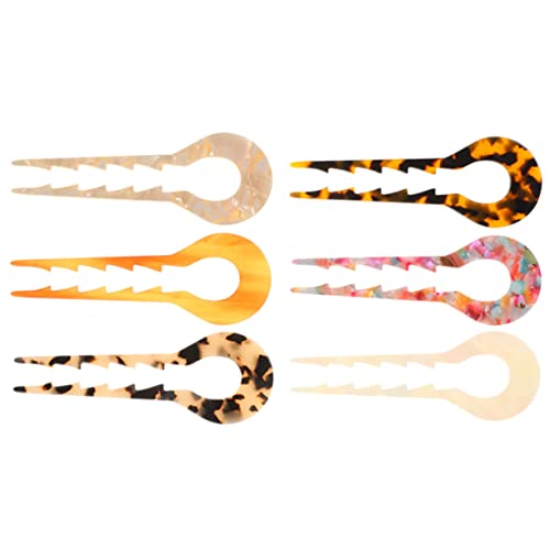 HEATSHAKING 6 Stück Teiliges Haarnadeln aus Acetat Vintage Haarschmuck Chinesische Haarstäbe für Frauen Stilvolle Haarspangen zur Sicheren Befestigung von Dutts und Haarfrisuren von HEATSHAKING