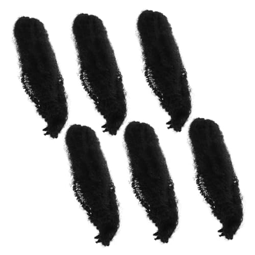 HEATSHAKING 6 Stück Teiliges Synthetisches Haarverlängerungs Gewellte Gedrehte Afro Perücke Hautfreundlich Vielseitig Zuschneidbar Modisch für Frauen und Mädchen Geeignet für Karneval und von HEATSHAKING