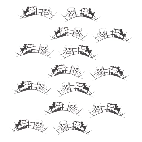 HEATSHAKING 7 Paare Halloween Wimpern Extravaganter Kunstvoller Eyelash Cluster Selbstklebend Für Bühne Cosplay Party Und Maskerade Frauen Goth Zubehör von HEATSHAKING