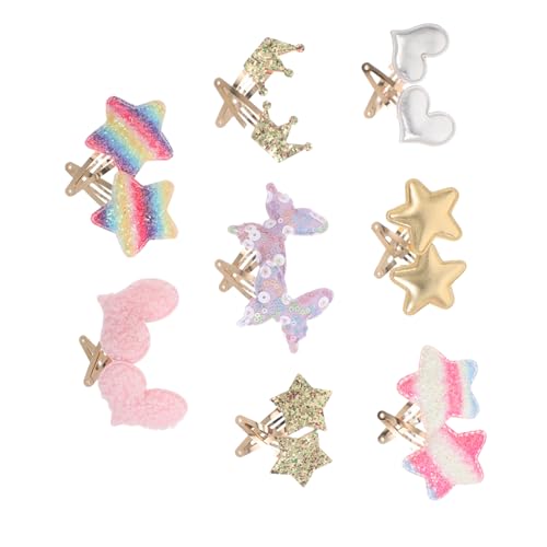 HEATSHAKING 8paare Schmetterlingshaarspangen Sternhaarspangen Süße Haaraccessoires Kinderhaarspangen Haarnadeln Haarspangen Für Kleine Mädchen Haarstyling Clips Glitzernde Haarspangen Mit von HEATSHAKING