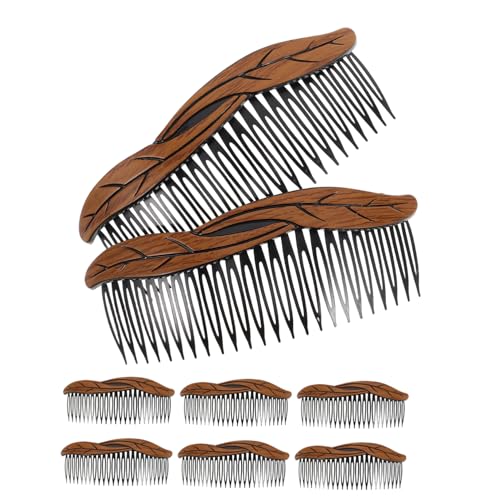 HEATSHAKING 8stücke Kunststoff Haarkamm Mit Glatten Zähnen Vintage Seitenkämme Für Damen Und Mädchen Dekorative Haarstyling-kämme Mit Starkem French Stylingkämme Für Dutt Und Chignon von HEATSHAKING
