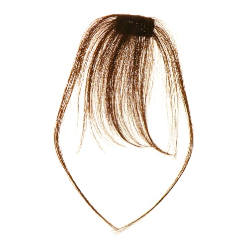 HEATSHAKING Air Fringe Clip Haarteil Natürliches Fake Hair Bangs Seitliche Haartempeleffekt Modisch für Alltag Party Cosplay Einfach zu Befestigen Leicht und Kompatibel für Damen von HEATSHAKING
