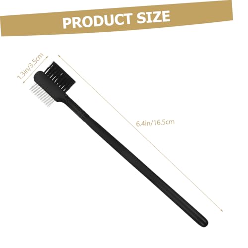 HEATSHAKING Augenbrauenbürste mit Edelstahlkamm Doppelseitiges Augenbrauen Grooming Tool für Damen und Mädchen Sanfte Borsten und Glättender Kamm für Präzises Styling Schwarzes Design von HEATSHAKING