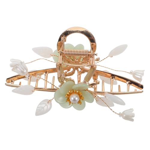 HEATSHAKING Blumen-haarspange Mit Perlen Für Damen Rutschfeste Haar-klammer Aus Metall Dekoratives Haar-accessoire Für Styling Geeignet Für Sommer Und Hawaii-outfits von HEATSHAKING