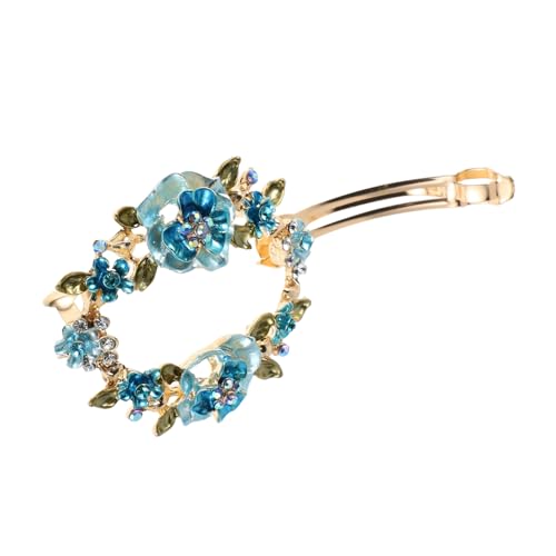 HEATSHAKING Blumen Haarspangen Für Damen Mit Schnallenfederspange Dekorativer Haarschmuck Mit Blumenmuster Stylische Haaraccessoires Für Verschiedene Frisuren Und Anlässe von HEATSHAKING