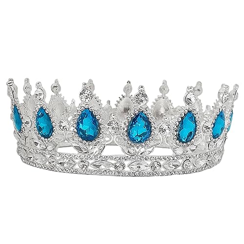 HEATSHAKING Brautkrone Silber Lake Barock Diadem Hochzeit Haarschmuck Damen Festliche Kopfbedeckung Brautaccessoire Hochzeitsdeko von HEATSHAKING