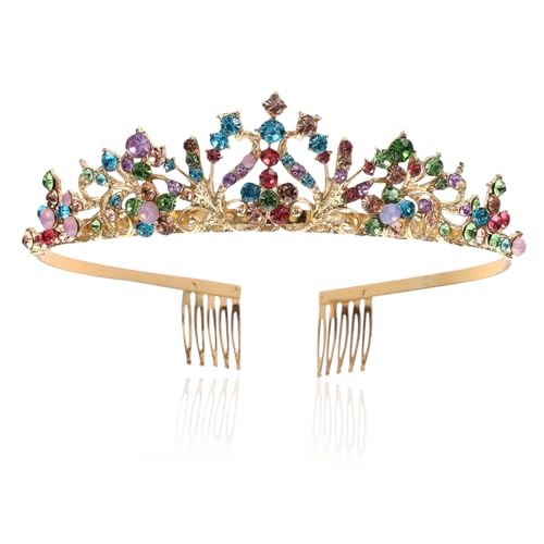 HEATSHAKING Brautkrone mit Funkelnden Strasssteinen Komfortables Metall Haarreif Design Vielseitig für Hochzeit Party und Festliche Anlässe Kopfschmuck Dekoration für Damen und Brautjungfern von HEATSHAKING