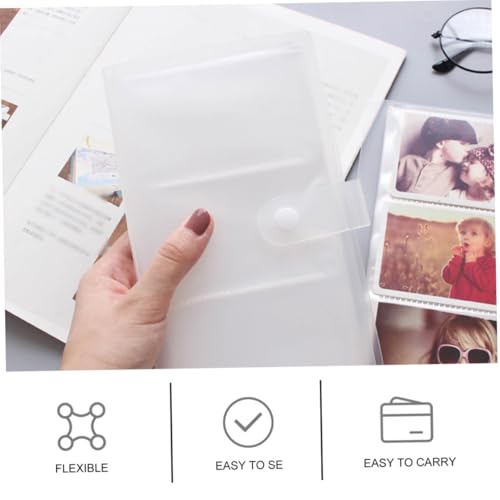 HEATSHAKING Business Cards Book mit Fächern Transparenter Visitenkartenhalter Langlebiges Material Design Kompakte Aufbewahrung für Geschäfts und Visitenkarten für Büro und Unterwegs von HEATSHAKING