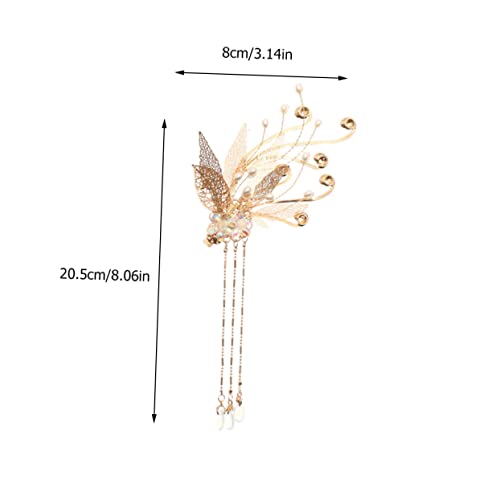 HEATSHAKING Chinesische Haarnadel mit Quaste Klassische Metall Haarspange im Vintage Stil Handgefertigter Haarclip für Damen Traditioneller Chinesischer Haarschmuck für Cosplay und Festliche von HEATSHAKING