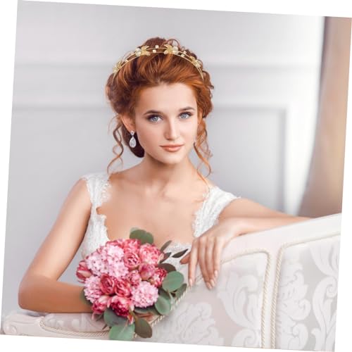 HEATSHAKING Doppelreihiges Haarband mit Schmetterlings Design und Funkelnden Zirkonia für Damen Modisches Accessoire für Partys Hochzeiten und Festliche Anlässe Goldfarben von HEATSHAKING