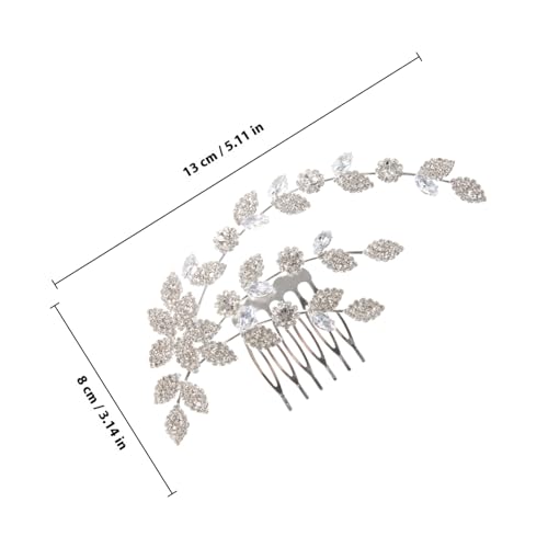 HEATSHAKING Elegante Wasserstein haarklammer für Braut Damen Haarschmuck Hochzeit Haarspange für Feine und Dicke Haare Festlich Stylisch Geeignet für Frauen Mädchen Teens von HEATSHAKING