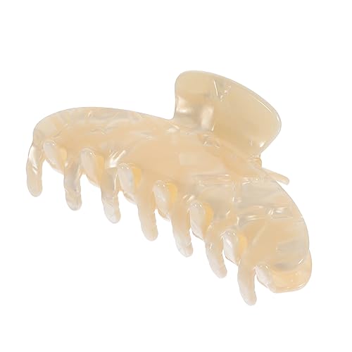 HEATSHAKING Haarkralle Damen Große Haarspange Acetat Haarklammer Krallenclip für Dickes und Dünnes Haar Elegant und Robust Weiß Perlmutt Finish von HEATSHAKING