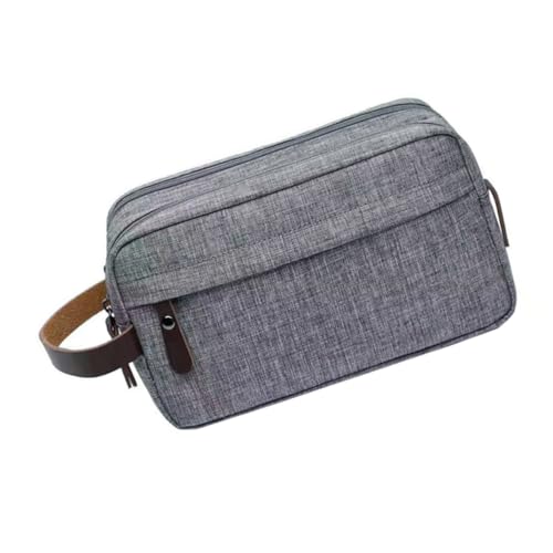 HEATSHAKING Herren Kosmetiktasche Groß Wasserdichtes Nylon Multifunktional Reise Kulturbeutel mit Reißverschluss Tragbar für Toilettenartikel und Make Up von HEATSHAKING