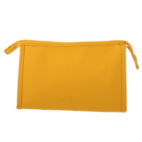 HEATSHAKING Kleine PU Kosmetiktasche Gelb Leichte Reise Aufbewahrungstasche mit Reißverschluss Tragbarer Make Up Organizer für Damen Kompakt und Einfach zu Reinigen für Unterwegs HEATSHAKING Kleine PU Kosmetiktasche Gelb Leichte Reise Aufbewahrungstasche mit Reißverschluss Tragbarer Make Up Organizer für Damen Kompakt und Einfach zu Reinigen für Unterwegs von HEATSHAKING