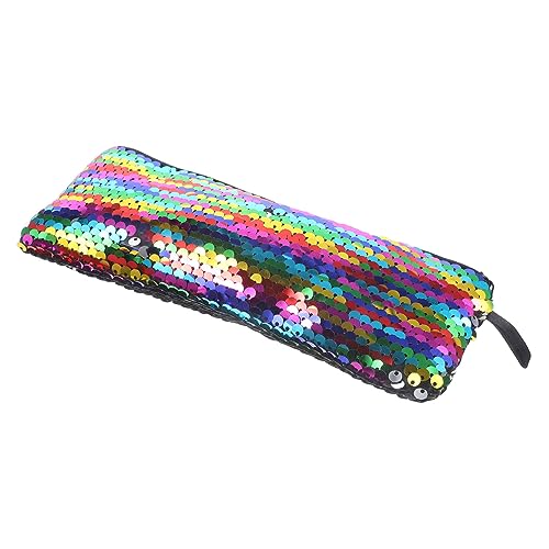 HEATSHAKING Pailletten Kosmetiktasche Klein Reißverschlusstasche für Damen Vielseitige Make Up Aufbewahrung Glitzernde Handtasche für Schmuck und Kosmetik Praktische Reise Make Up Tasche von HEATSHAKING