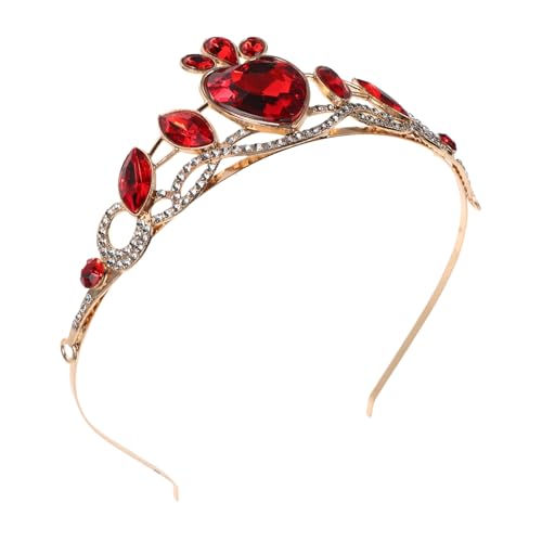 HEATSHAKING Luxuriöse Braut Tiara mit Herz design und Funkelnden Strasssteinen Stilvolles Leichtes Stirnband für Hochzeit Party und Prinzessinnen look Robust und Komfortabel für Bräute von HEATSHAKING