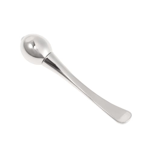 HEATSHAKING Metall Augenmassage Stick aus Zinklegierung Doppelseitiges Hautpflege Werkzeug mit Löffel und Roller Fördert Augencremeaufnahme Schwellungen und Augenringe Tragbar für von HEATSHAKING