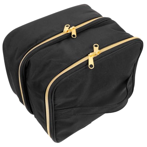 HEATSHAKING Nagellack Organizer Tasche Doppellagig Nylon Kosmetiktasche mit Großer Kapazität Tragbare Nagellack Aufbewahrungstasche für Flaschen Leicht und Robust Praktische Make Up von HEATSHAKING