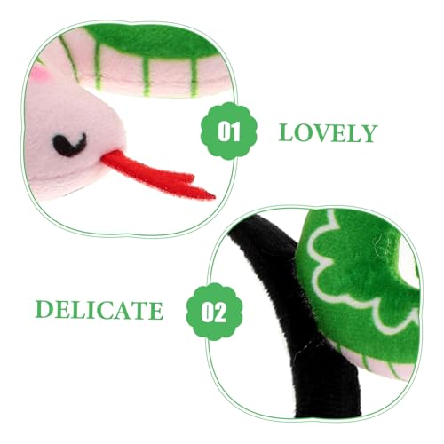 HEATSHAKING Schlangenhaarband Für Damen Cartoon-stirnband Aus Einzelnes Schlangen-cartoon-stirnband Kleiner Schlangenkopfschmuck Haarschmuck Mit Schlangenmotiv von HEATSHAKING