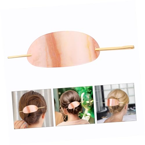 HEATSHAKING Ovale Haarnadel French Style Haarschmuck Damen und Mädchen Schlichtes Haarschmuck Accessoire für Hochsteckfrisuren Leicht zu Tragen und Schonend für Haar Stilvolles für Frauen von HEATSHAKING