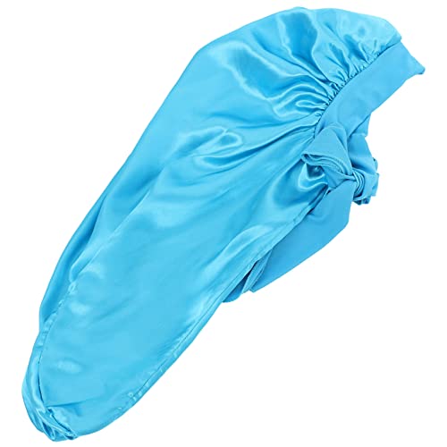 HEATSHAKING Praktische Satin-haube Für Damen Und Mädchen Bequeme Schlafmütze Zum Lockenstylen Atmungsaktiv Hautfreundlich Für Makeup Spa Und Schlaf in Himmelblau von HEATSHAKING