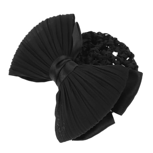 HEATSHAKING Professionelles Haarnetz für Damen Elastisches Haarschmuck Bun Cover Bequem und Wiederverwendbar Schwarzes Haarnetz für Hotel Bank und Alltagsfrisuren von HEATSHAKING