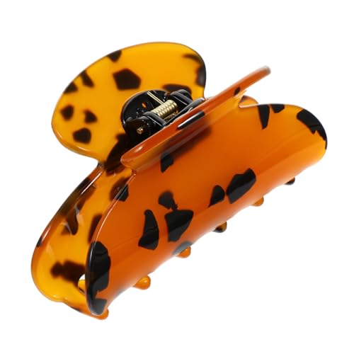 HEATSHAKING Retro Große Haarklammer aus Hochwertigem Acryl mit Marmor optik Langlebig und Elegant Gezahnte Haarspange für Damen zum Fixieren von Dickem Haar und Pferdeschwanz von HEATSHAKING