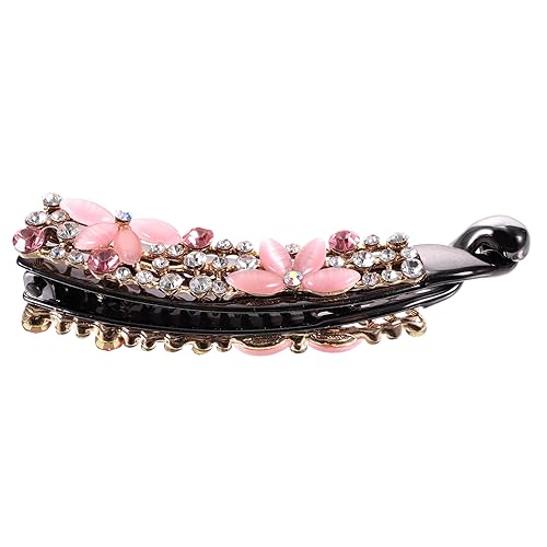 HEATSHAKING Rhinestone Bananenclip Haarklammer für Dickes Haar Leichter Stabiler Haarhalter mit Funkelnden Strasssteinen Modischer Vintage Haarspange für Damen und Teenager Eleganter von HEATSHAKING