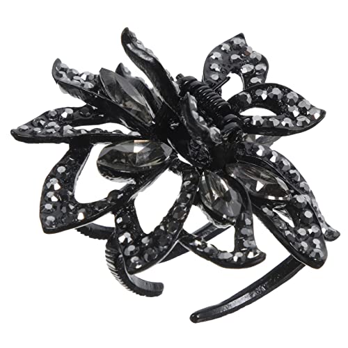 HEATSHAKING Kleine Haarspange Mit Strassblumen Für Frauen Haarklammer Mit Strasssteinen Dekorative Blumenkralle Einfach Zu Tragen Und Robust von HEATSHAKING