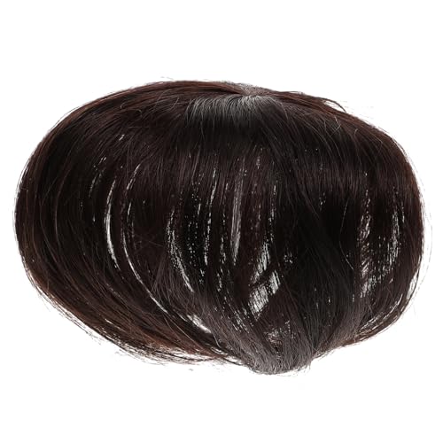 HEATSHAKING Topper Haarteil für Dünnes Haar Gerades Haarteil mit Unsichtbarem Clip Leichtes Haarstück zur Abdeckung von Grauem Haar und Haarverdünnung bei Frauen Tiefbraun von HEATSHAKING
